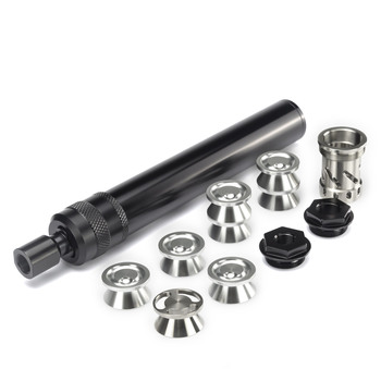 1.25″OD 6.9″L Solvent Trap Fuel Filter 1/2×28+5/8×24 K Cup 1x SS Cup,7x Alu Cups + Trilug 3 Lug +1/2×28 or 5/8×24 Adapter Combo