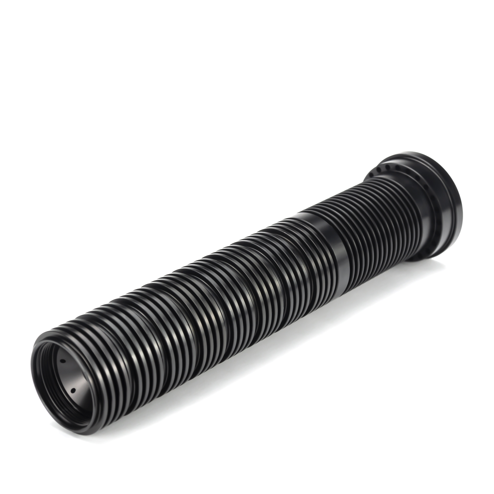 8.85″L 1.85″OD Carbon Fiber Modular Solvent Trap MST 8x Aluminum Cups 1/2×28,5/8×24 with 1/2×28,.578×28.9/16×24,13.5x1LH Booster — image 3